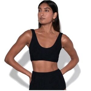 MARA HOFFMAN Lira bikini top in black NWT